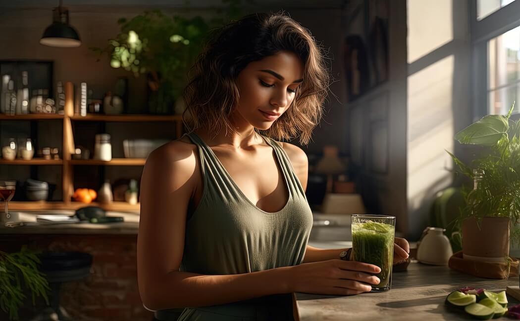 A Girl drinking Detox Drinks for Weight Loss